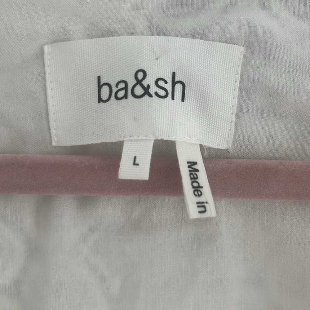 Ba&sh Lace White Crochet Dress Bell Sleeves Size Large NEW - Picture 8 of 13